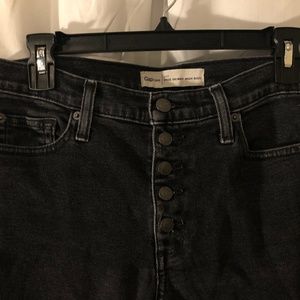 Gap True Skinny High Waist Button Front